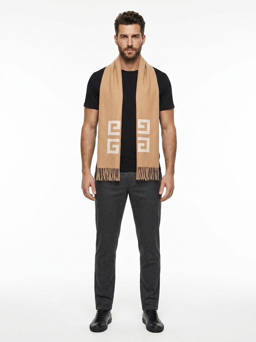 Givenchy Bicolor Virgin Wool Men's Scarf