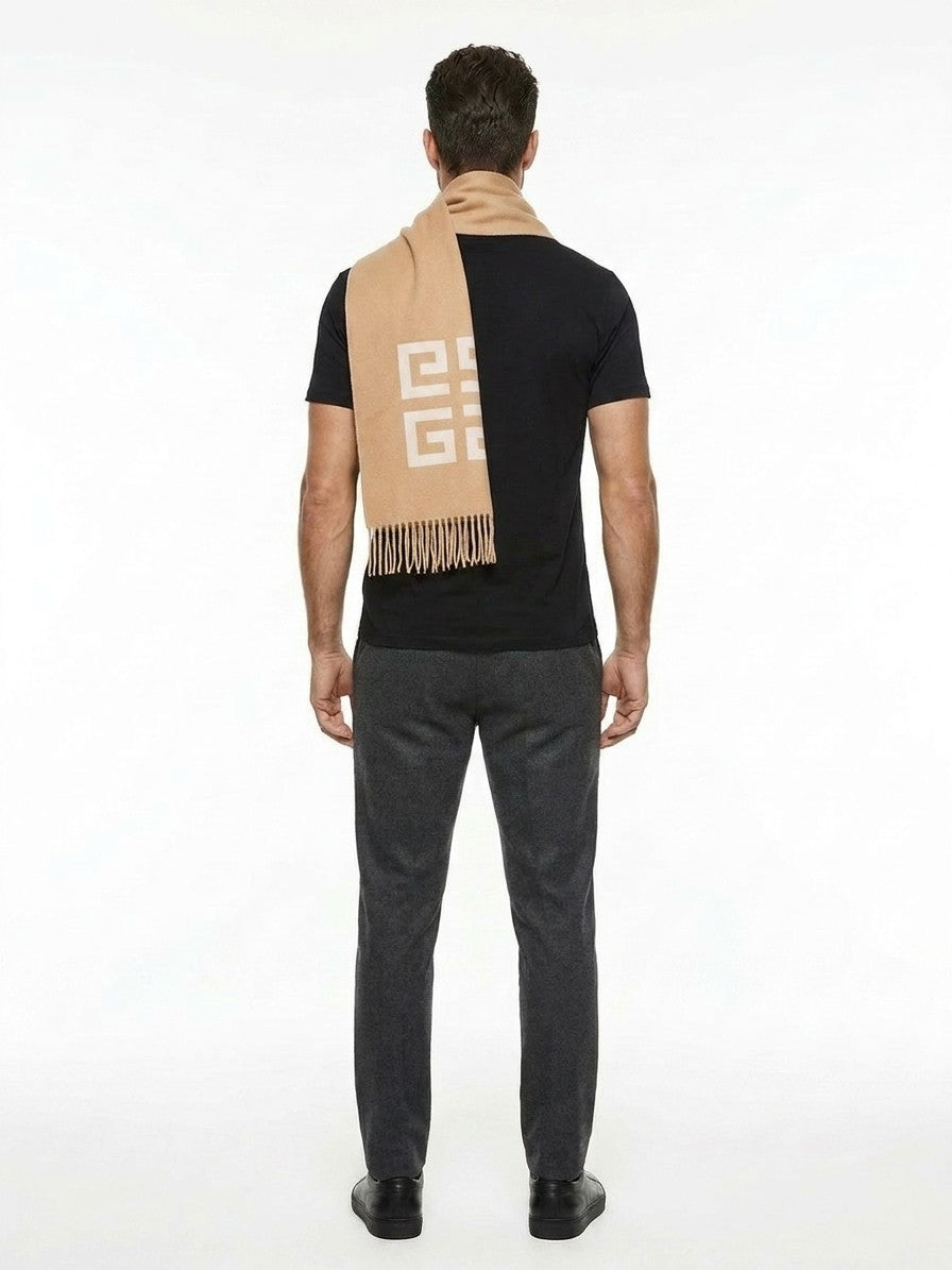 Givenchy Bicolor Virgin Wool Men's Scarf