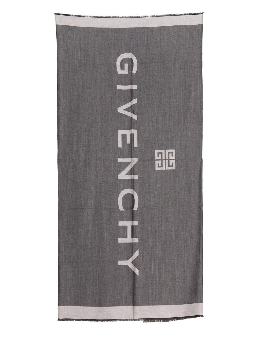 Givenchy Gray Silk Women's Foulard