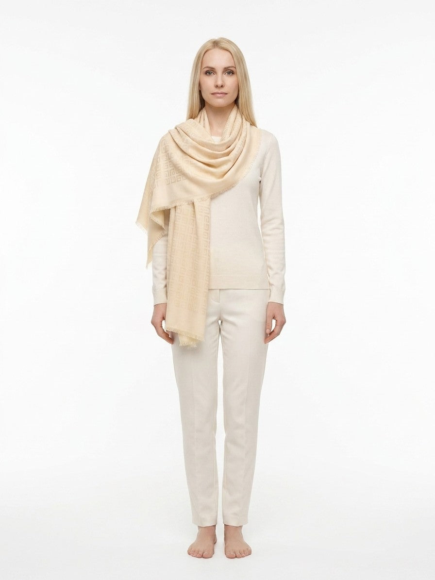 Givenchy Beige Silk Women's Scarf