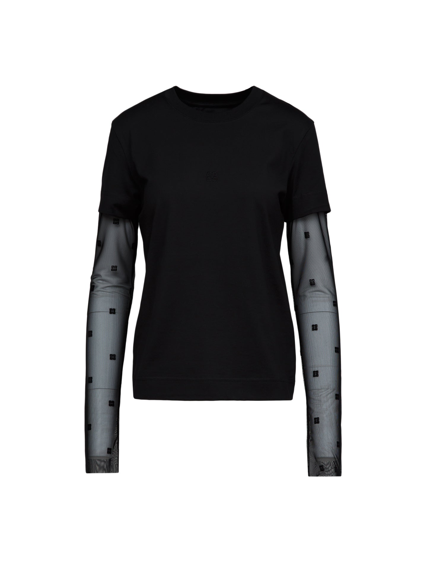 Givenchy Black Cotton Long Sleeve Women's T-Shirt