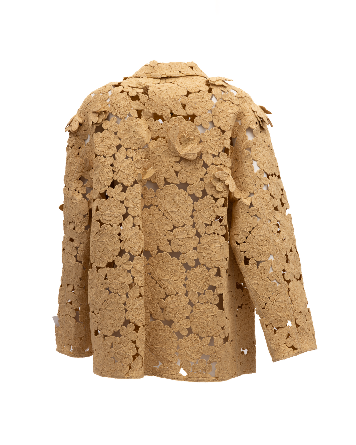 Valentino Garavani Beige Floral Lace Women's Jacket