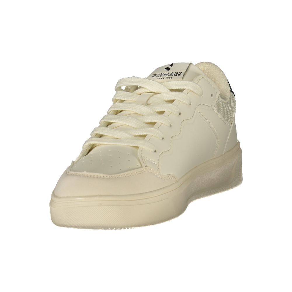 Navigare White Polyurethane Men's Men's Sneaker