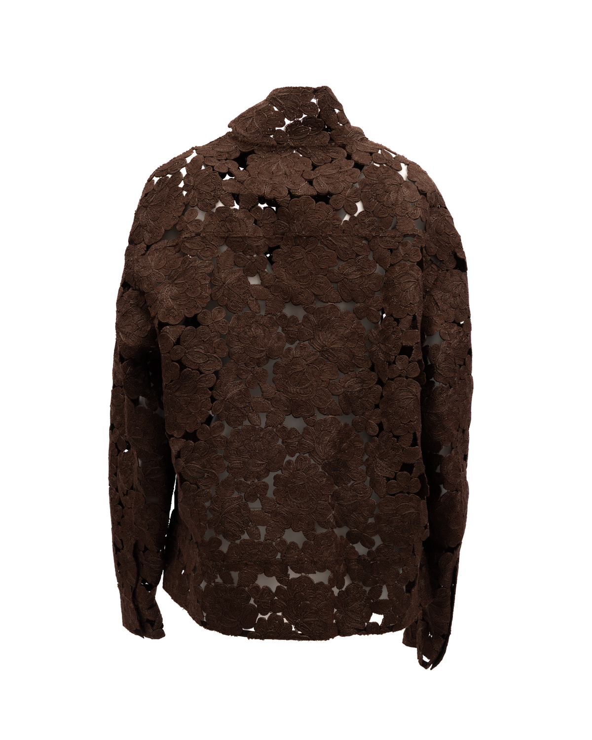 Valentino Garavani Brown Floral Lace Women's Jacket