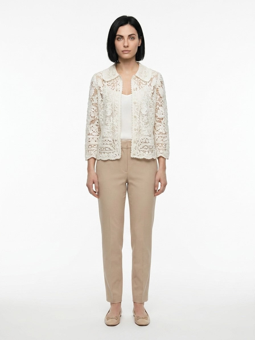 Dolce & Gabbana White Cotton Women's Cardigan