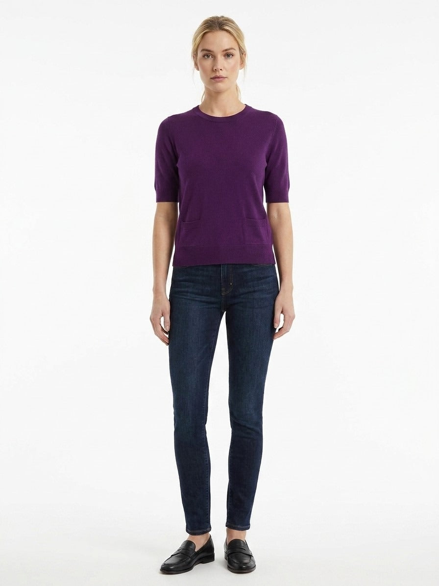 Dolce & Gabbana Purple Cashmere Women's Sweater