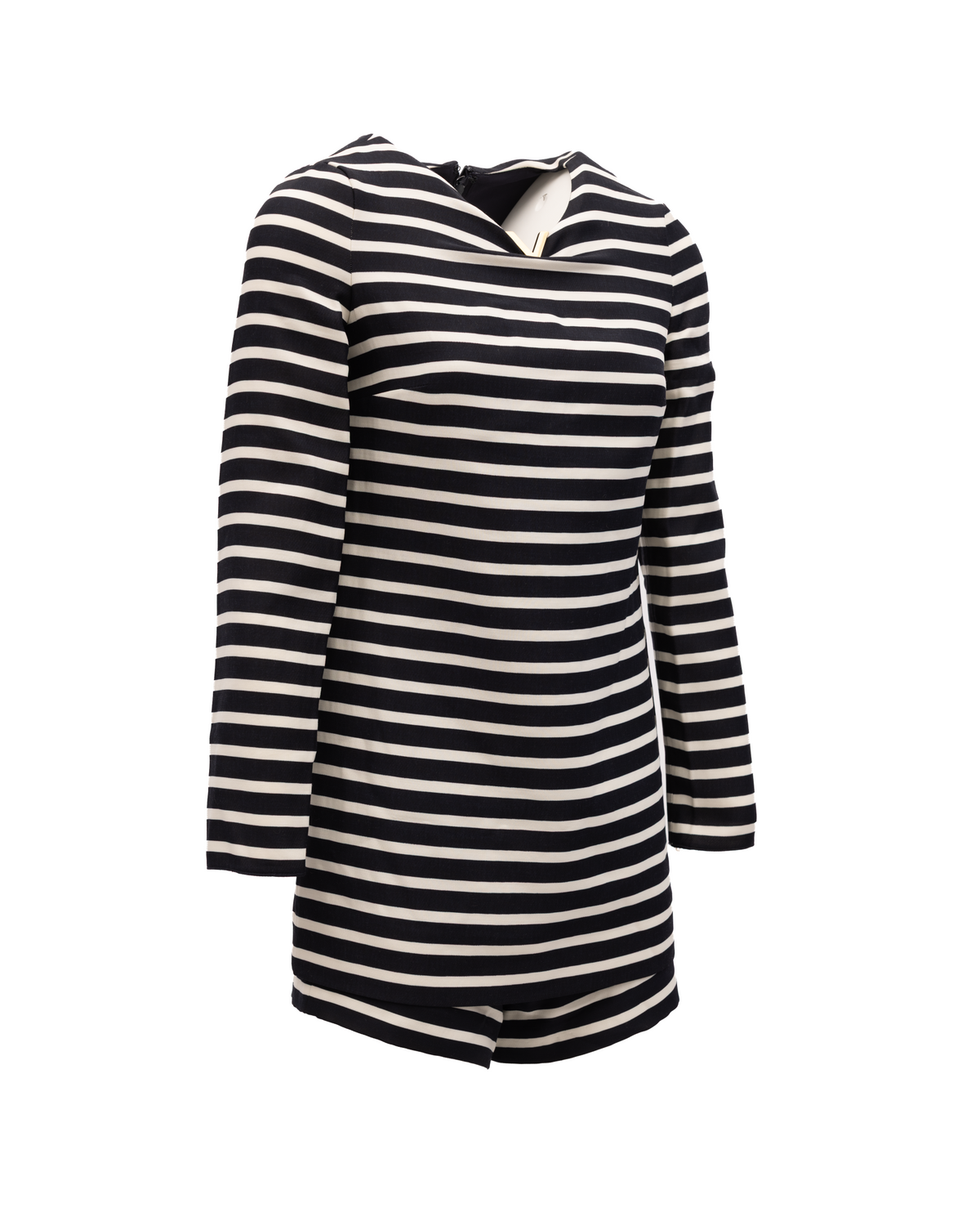 Valentino Garavani Black and White Striped Women's Romper