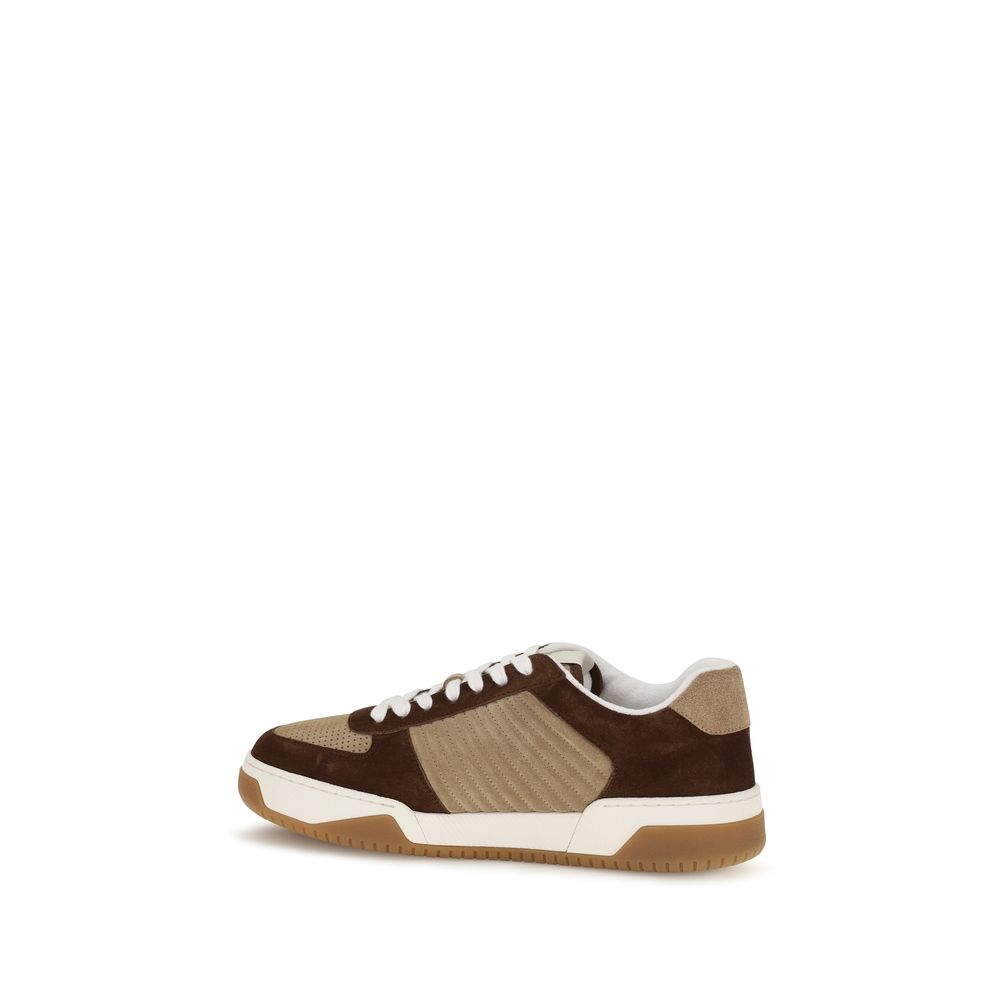 Valentino Garavani Brown Napa Leather / Calf Bos Taurus Athletic Men's Sneakers