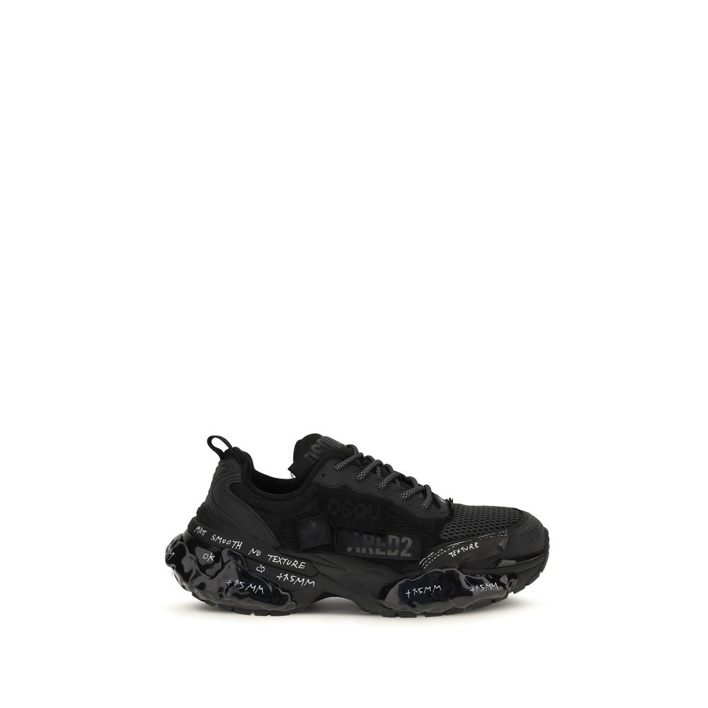 Dsquared² Black Polyester Athletic Men's Sneakers