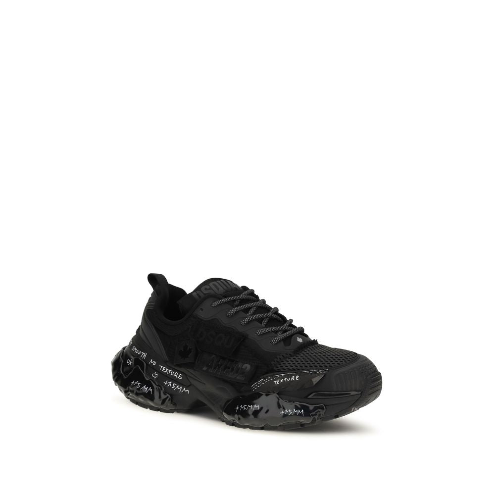 Dsquared² Black Polyester Athletic Men's Sneakers