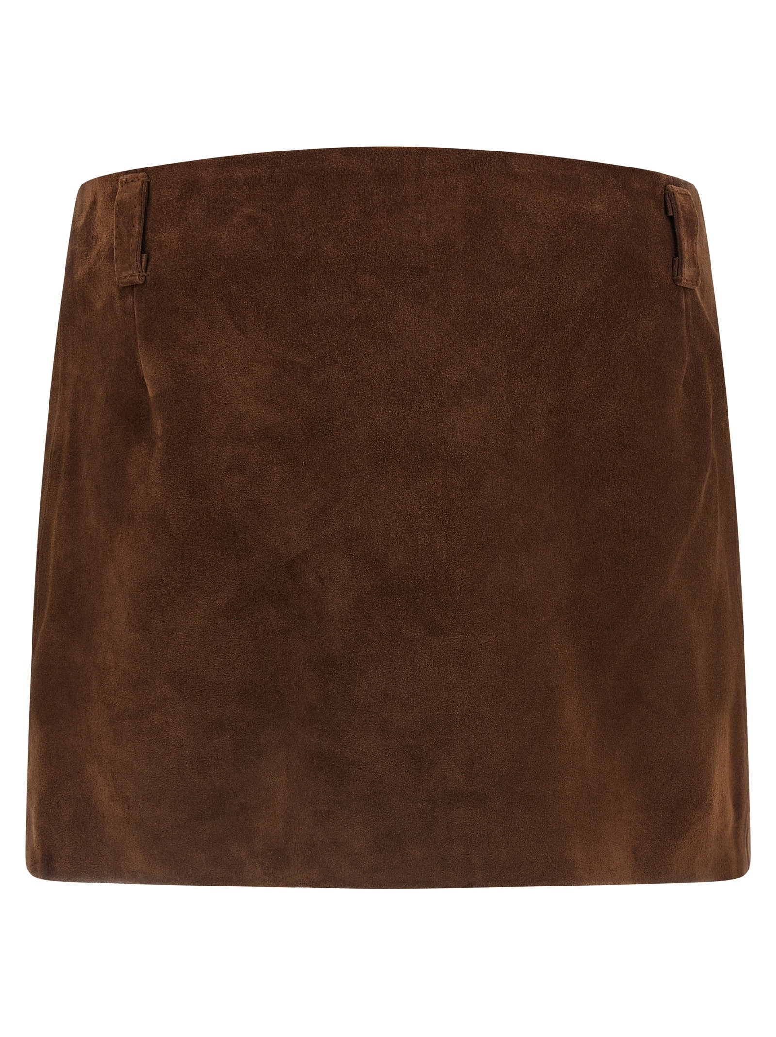Marni Brown Calfskin Long Women's Skirt