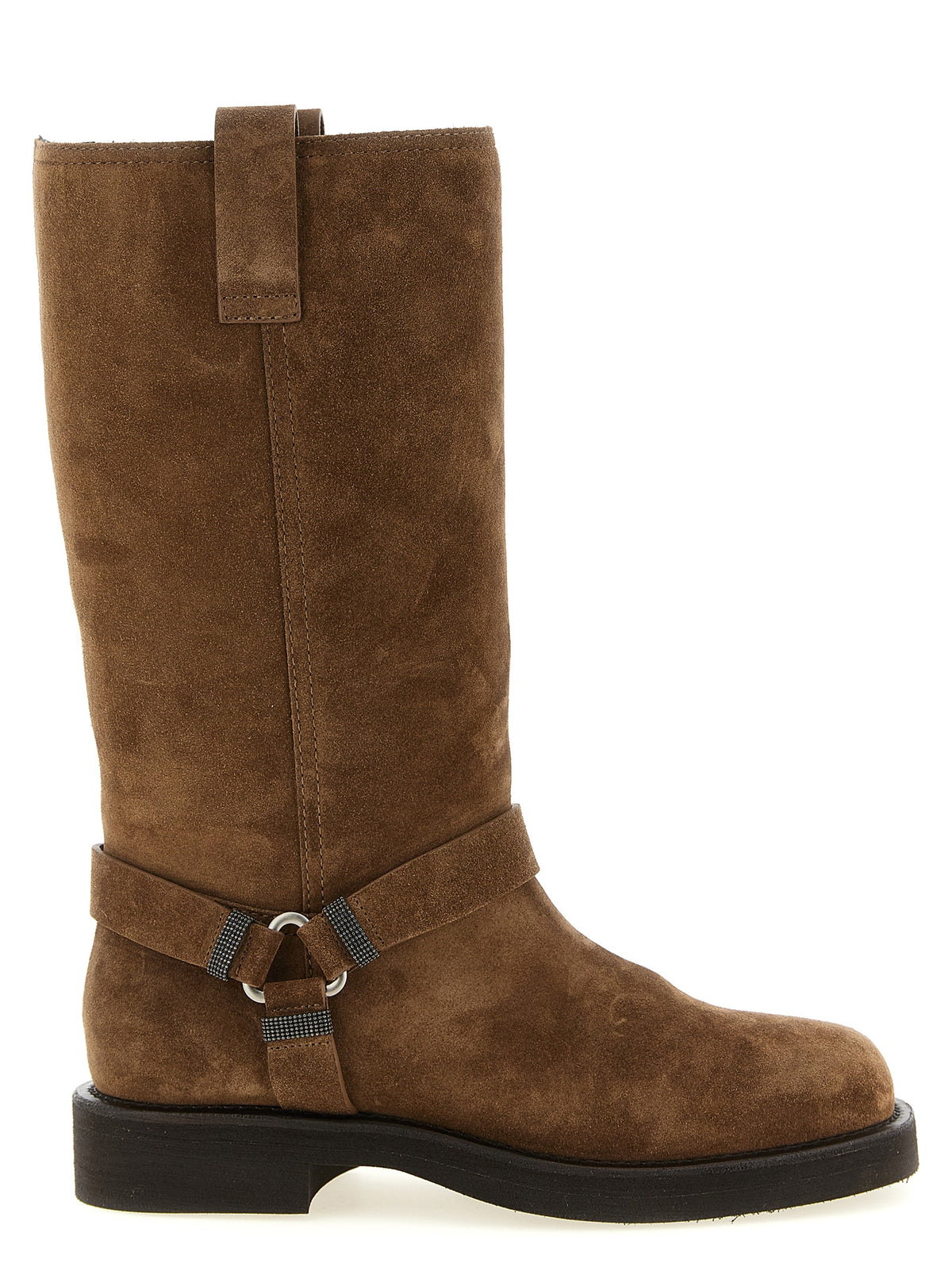 Brunello Cucinelli Brown Calfskin Over The Women's Knee