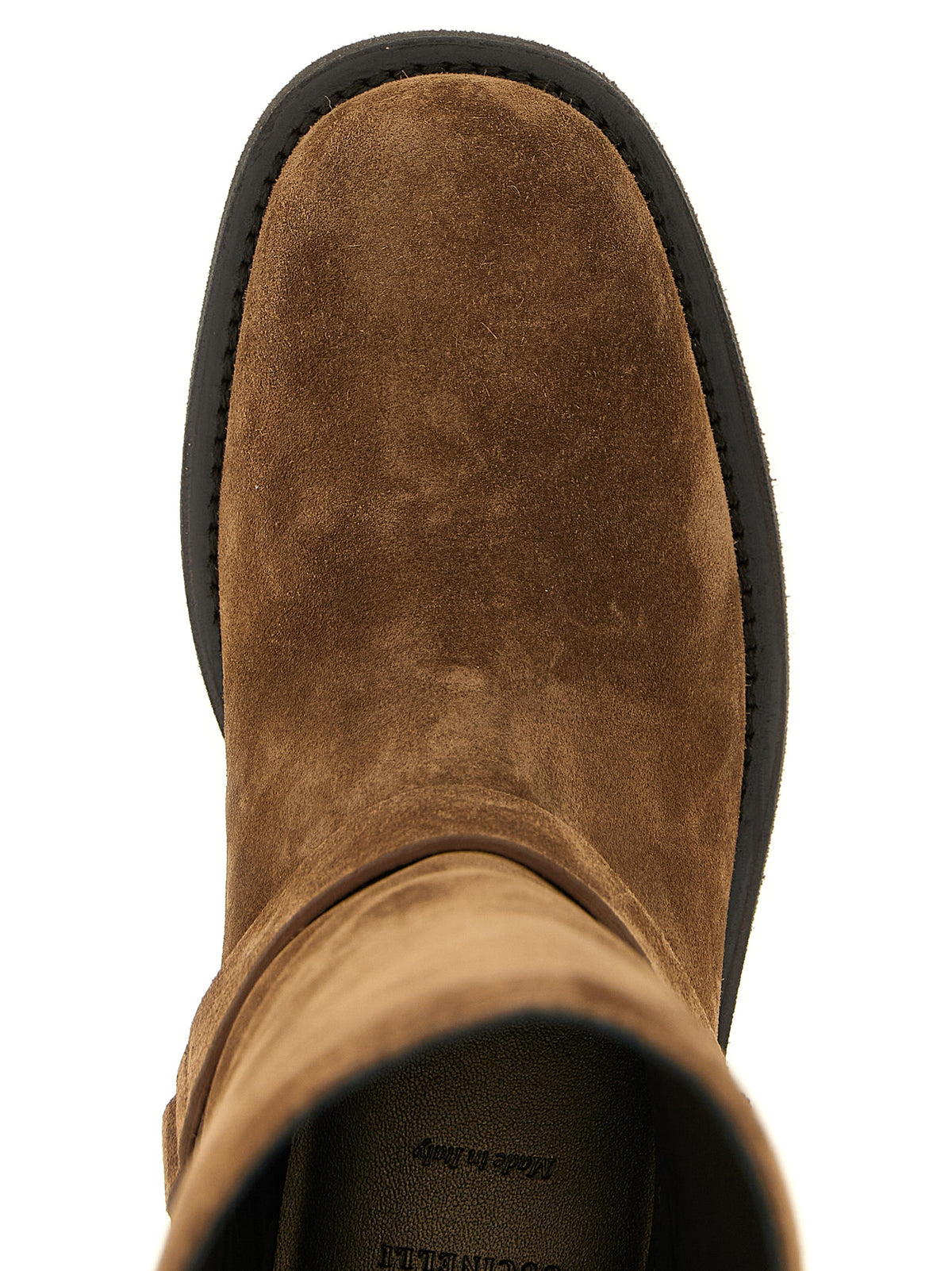 Brunello Cucinelli Brown Calfskin Over The Women's Knee