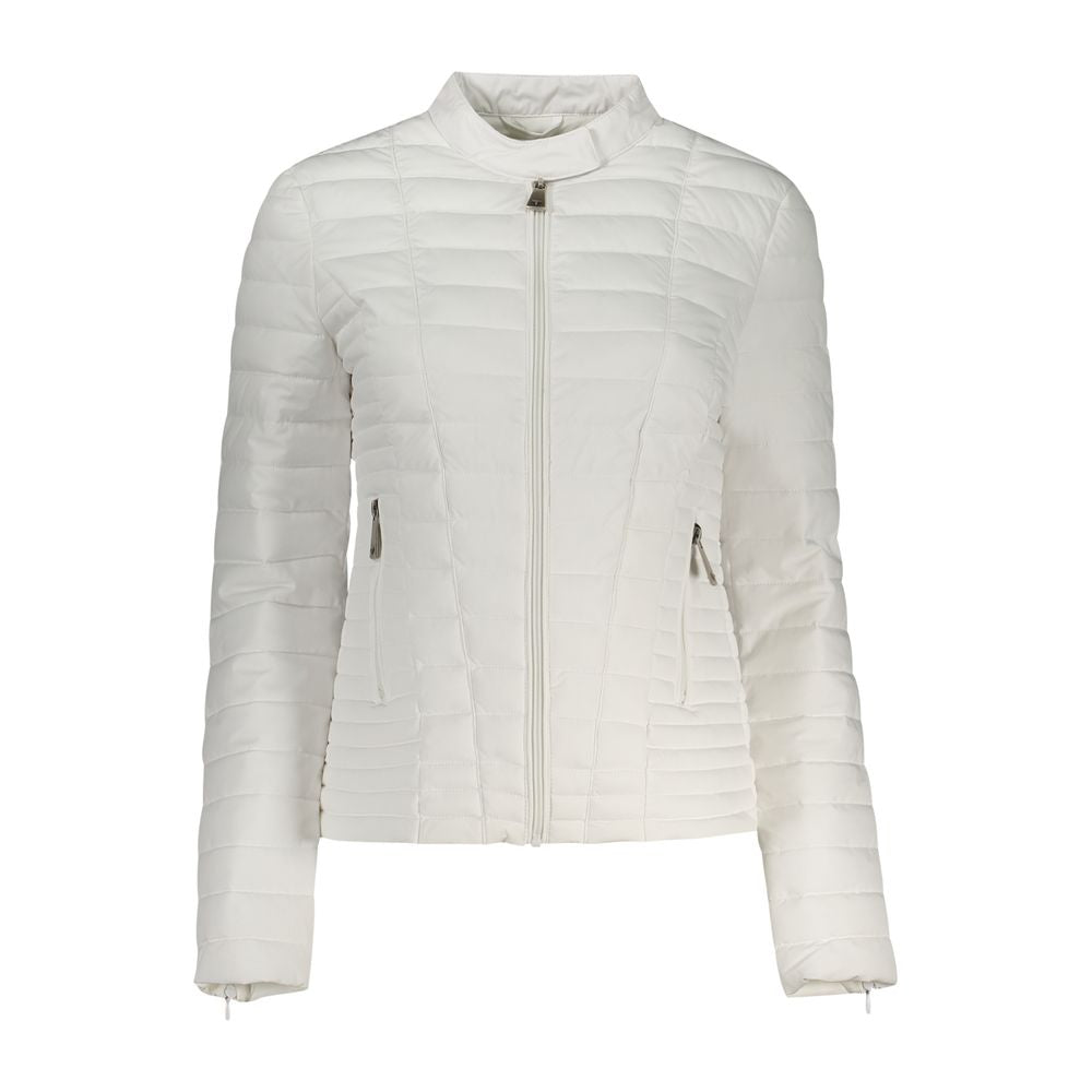 Guess Jeans Bianco Poliuretano Women Women's Jacket