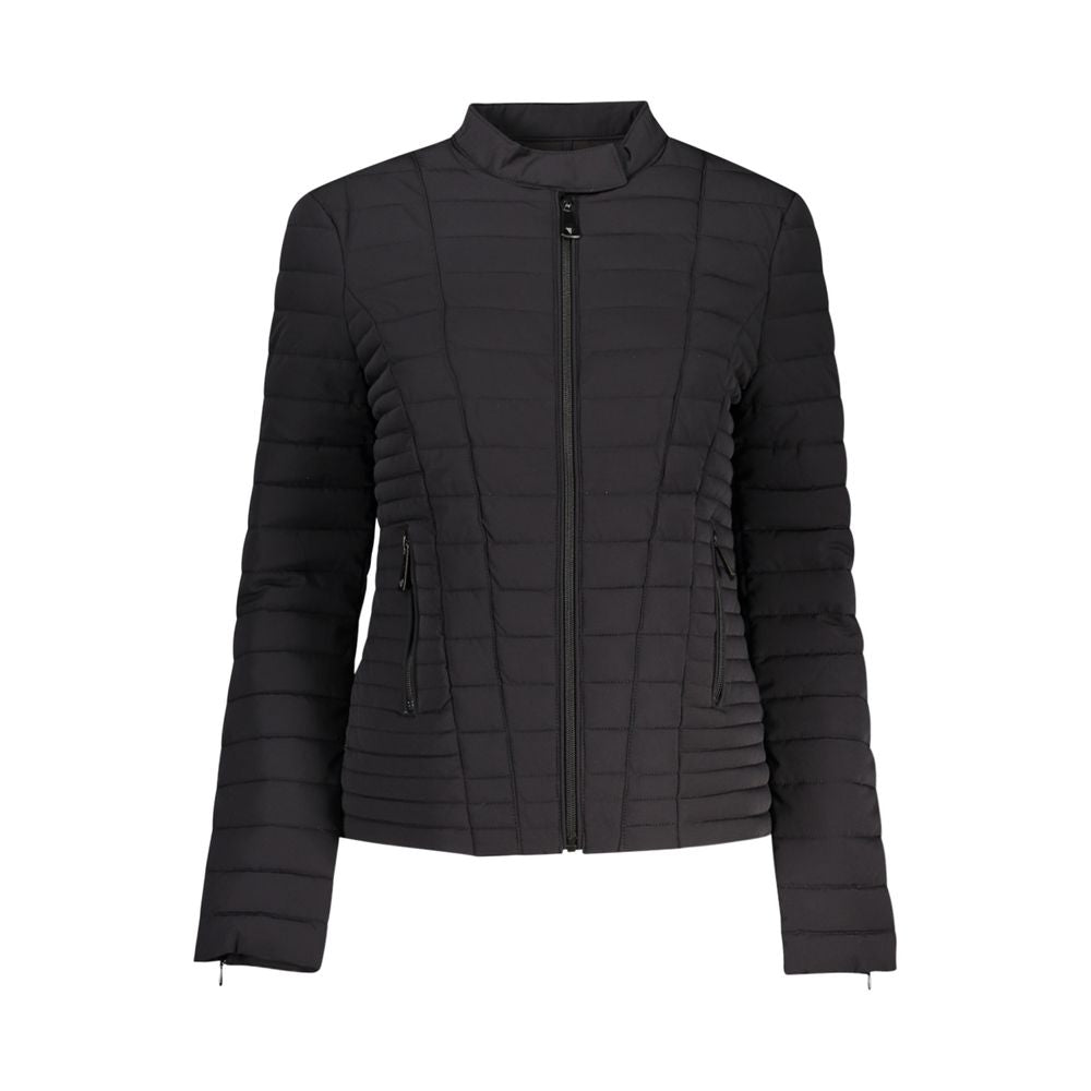 Guess Jeans Black Polyurethane Women's Women's Jacket