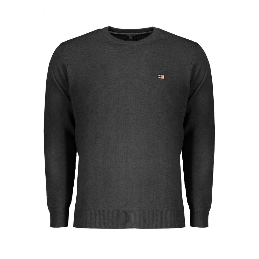 Norway 1963 Black Wool Men Men's Sweater