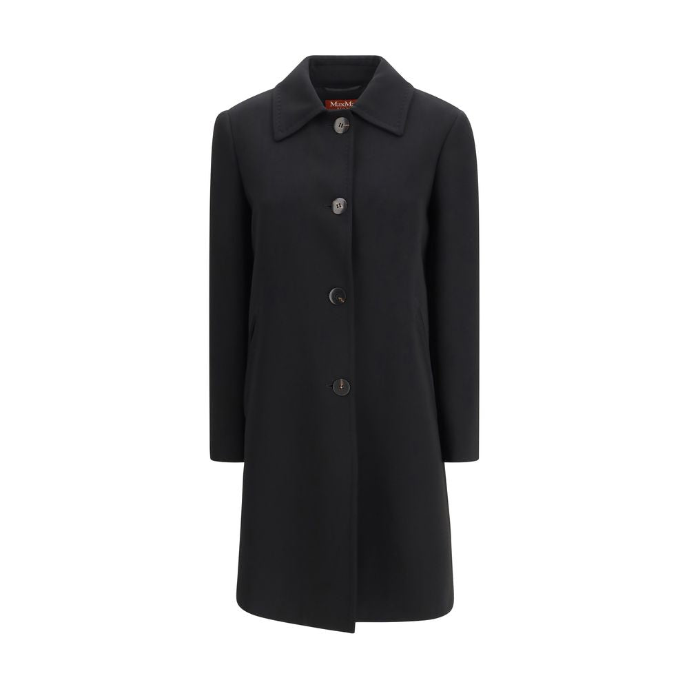 Max Mara Black Triacetate Women's Coat