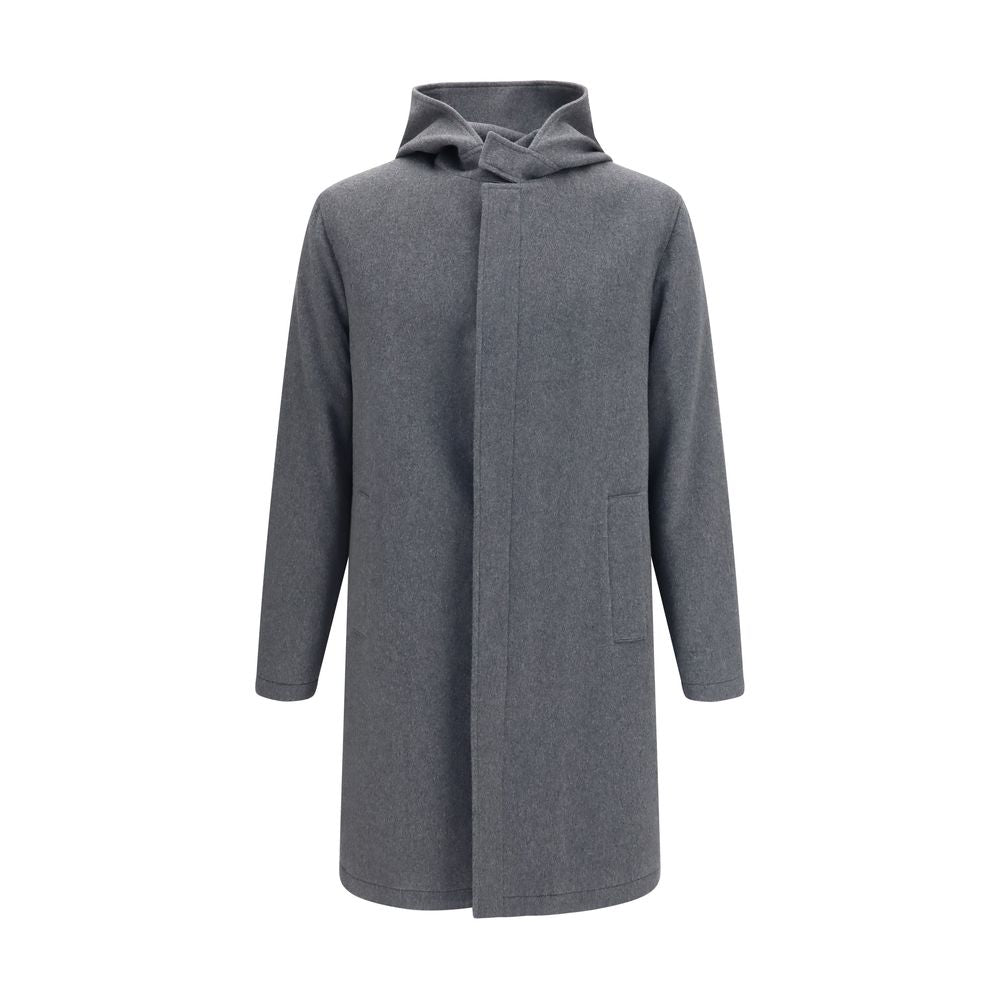 Lardini Gray Wool Oves Aries Men's Coat