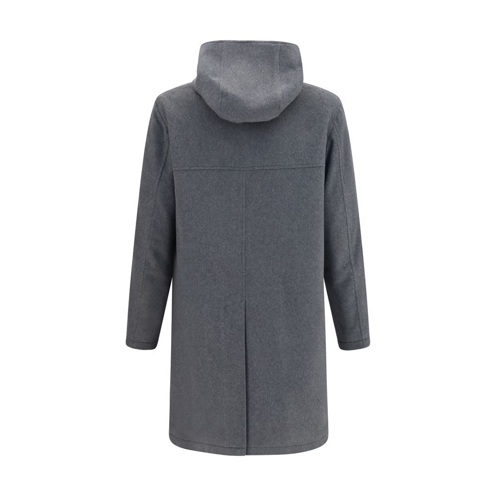 Lardini Gray Wool Oves Aries Men's Coat