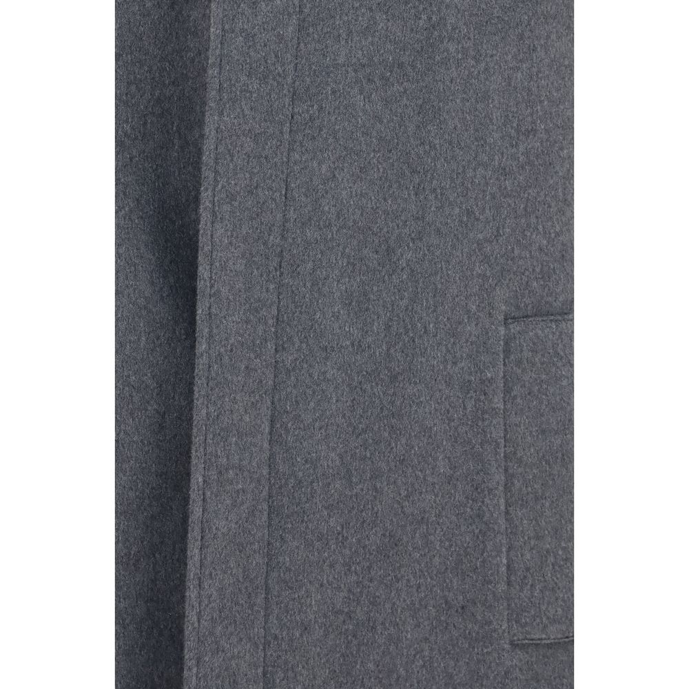 Lardini Gray Wool Oves Aries Men's Coat