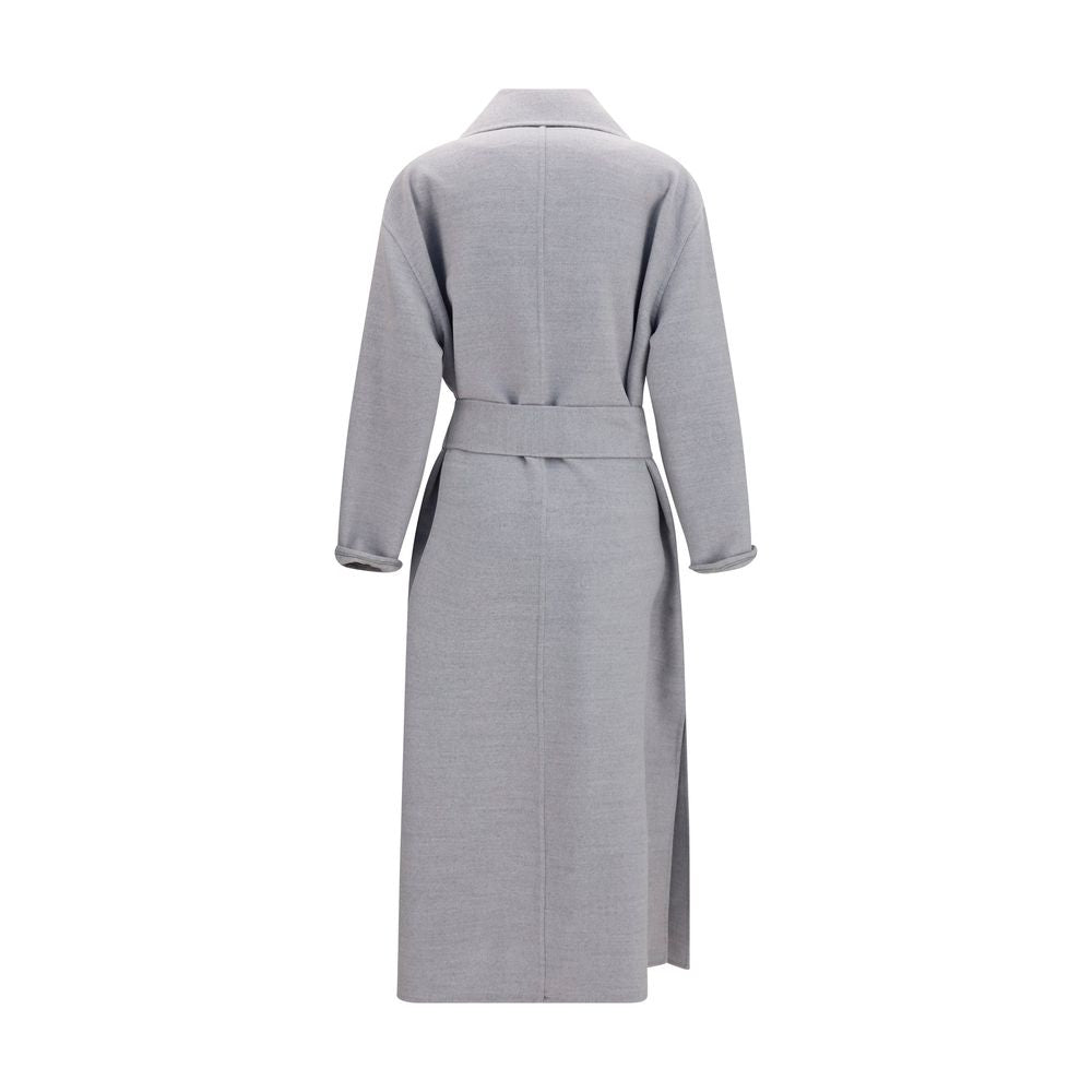Fabiana Filippi Gray Wool Oves Aries Women's Coat