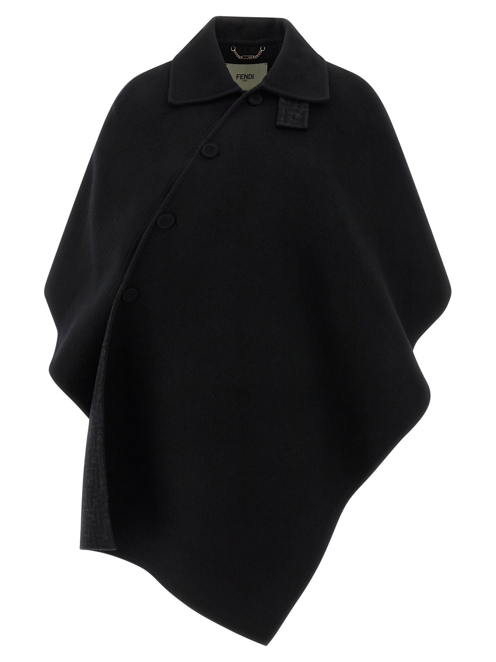 Fendi Black Virgin Wool Women's Coat
