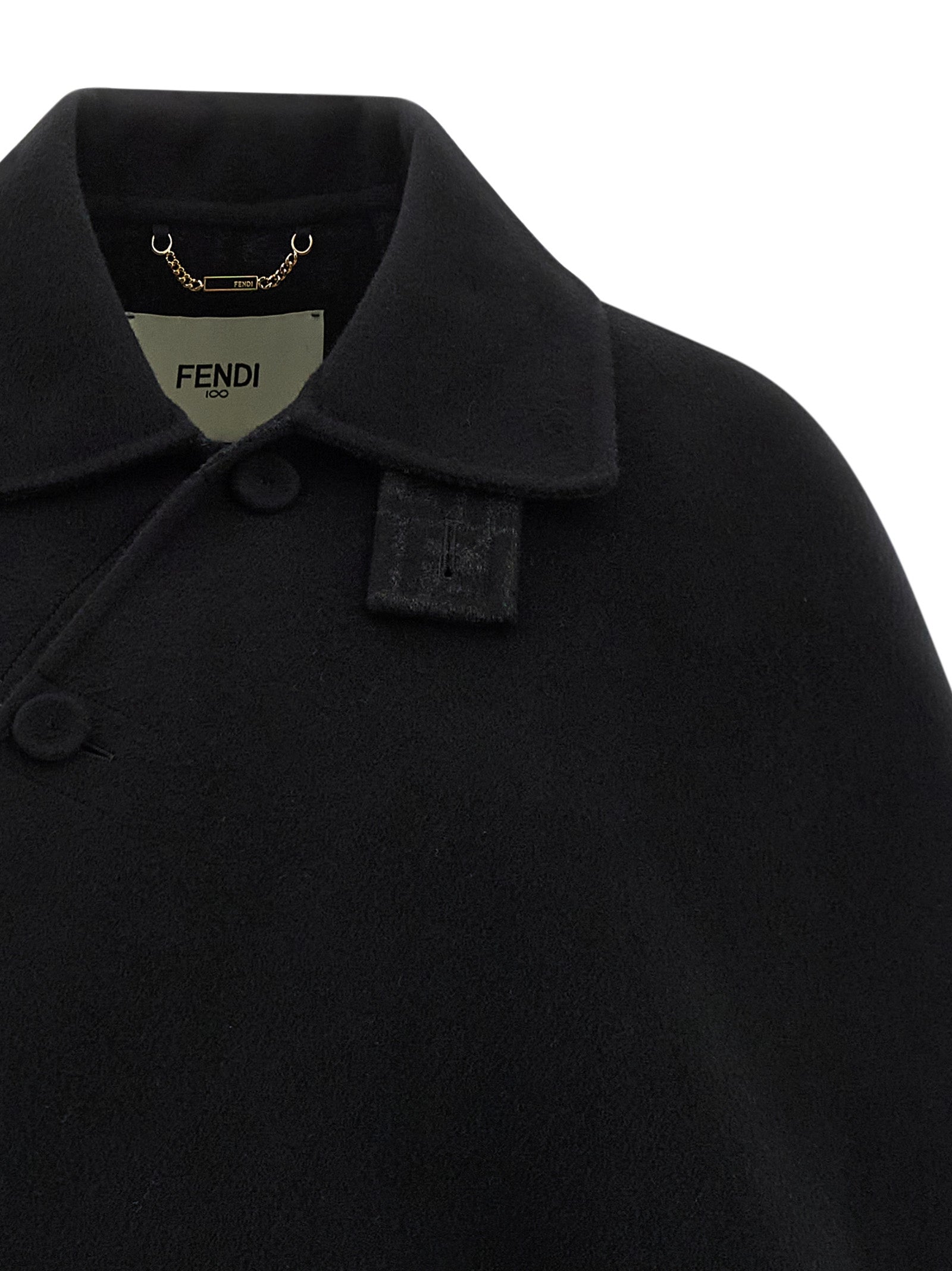 Fendi Black Virgin Wool Women's Coat