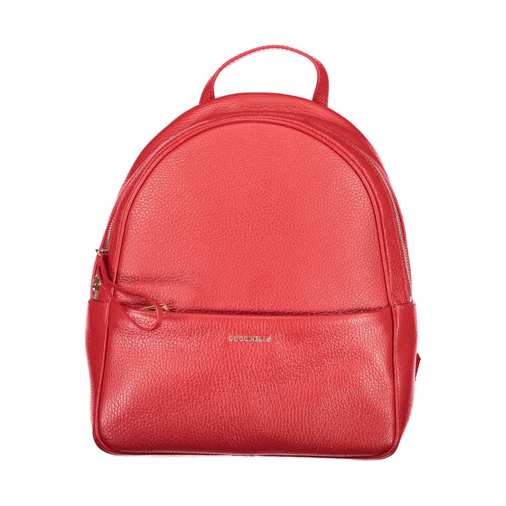 Coccinelle Red Leather Women's Women's Backpack