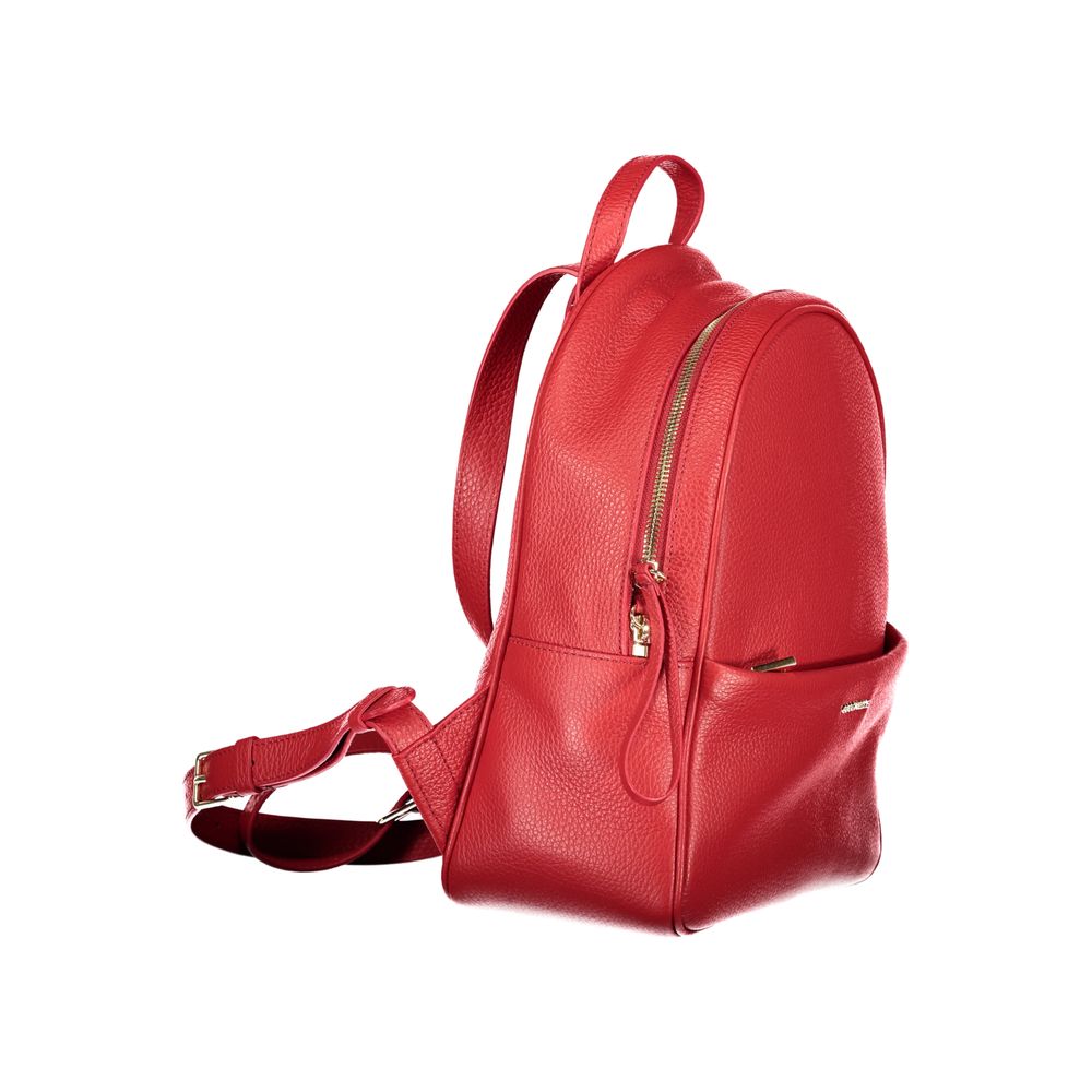 Coccinelle Red Leather Women's Women's Backpack