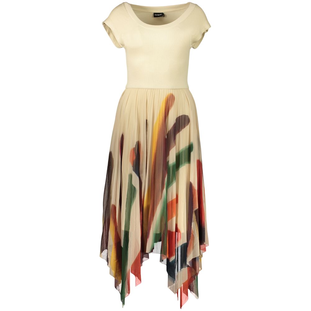 Desigual Beige Polyester Women's Women's Dress
