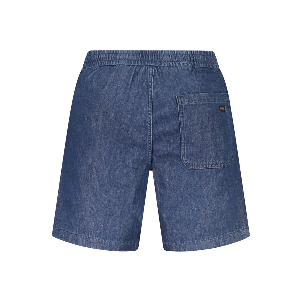 Hugo Boss Blue Cotton Bermuda Men's Shorts