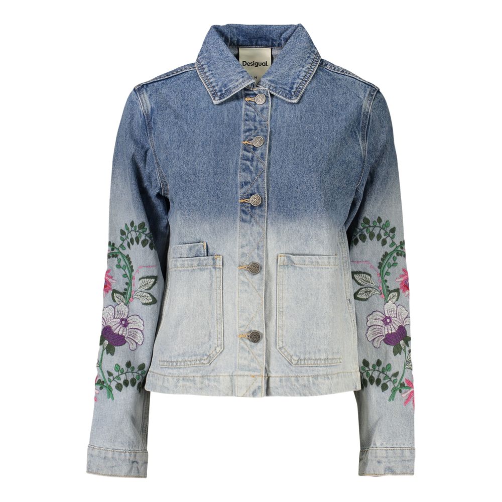 Desigual Blue Cotton Denim Women's Jacket