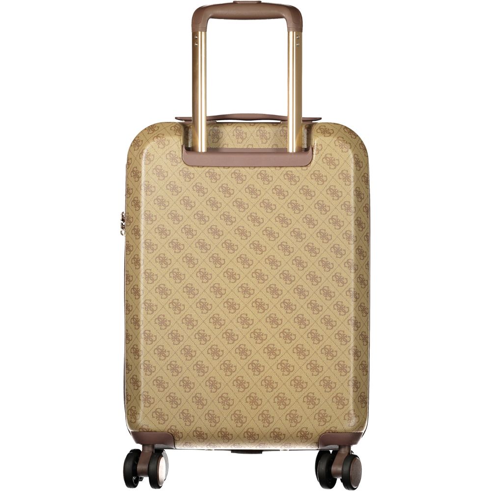 Guess Jeans Beige Plastic Luggage And Women's Travel