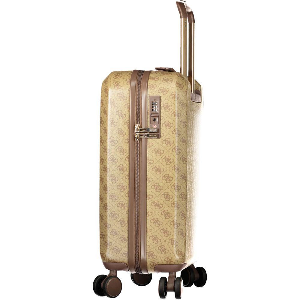 Guess Jeans Beige Plastic Luggage And Women's Travel