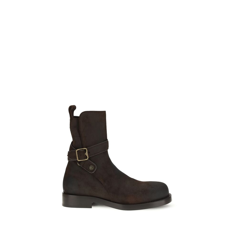 Burberry Brown Calf Leather Bos Taurus Lace-Up Men's Boots