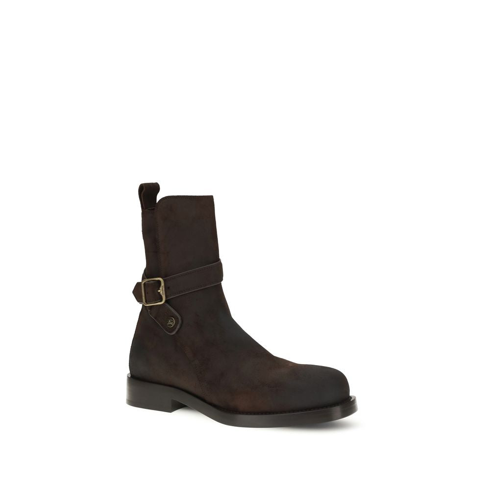 Burberry Brown Calf Leather Bos Taurus Lace-Up Men's Boots