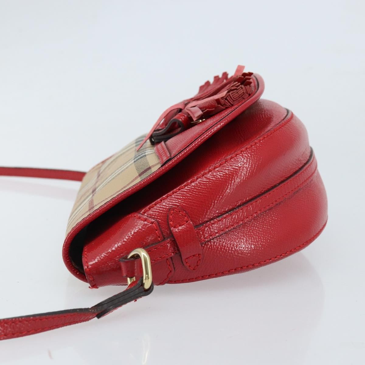 Burberry Maydown Haymarket Coated Canvas And Leather Beige Canvas Shoulder Bag Bag (Pre-Owned)