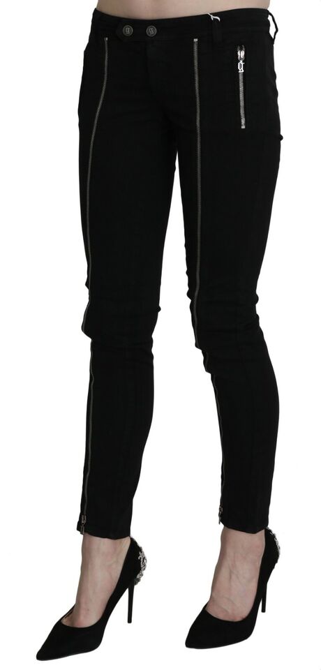 Dolce & Gabbana Chic Black Low Waist Slim Fit Skinny Women's Jeans