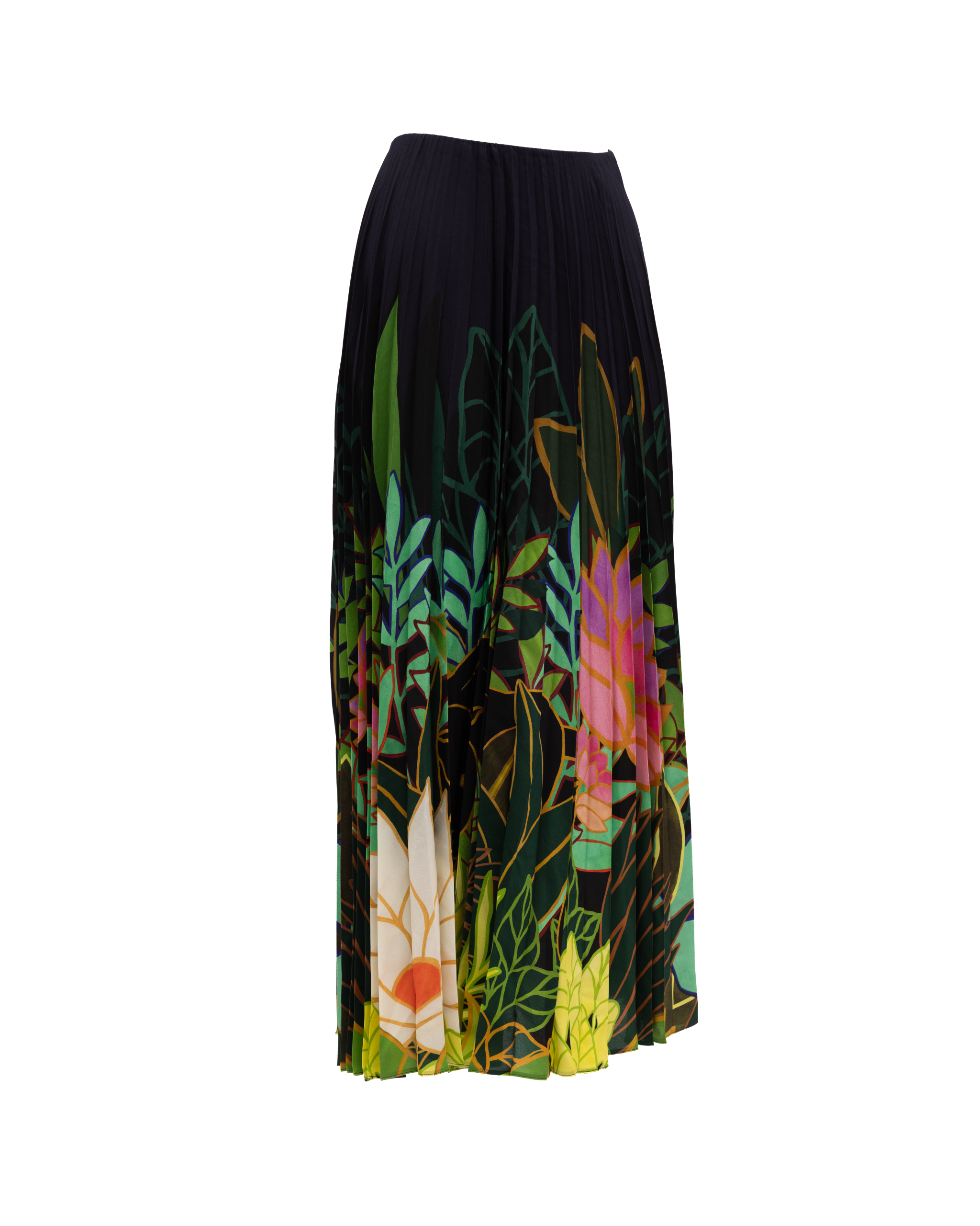 Valentino Garavani Pleated Floral Maxi Women's Skirt