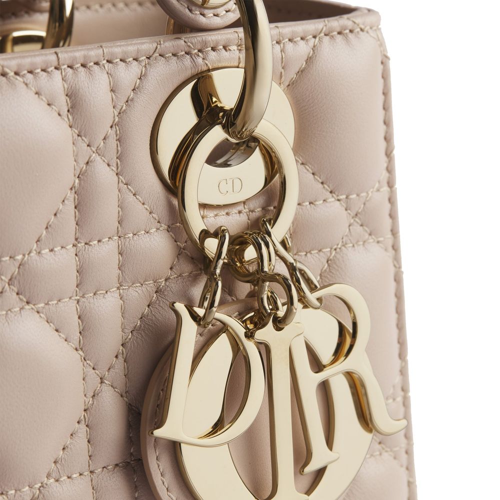 Dior Beige Lamb Leather Shoulder Women's Bag