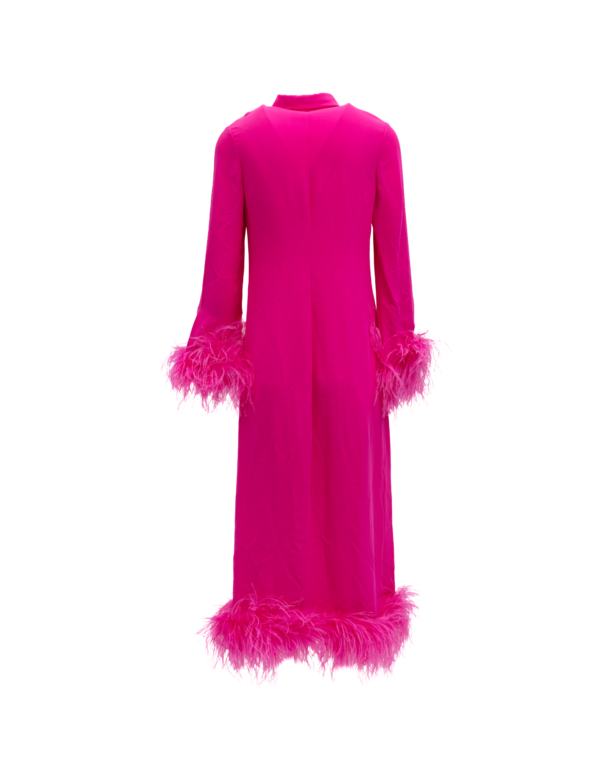 Valentino Garavani Pink Feather Hem Women's Dress