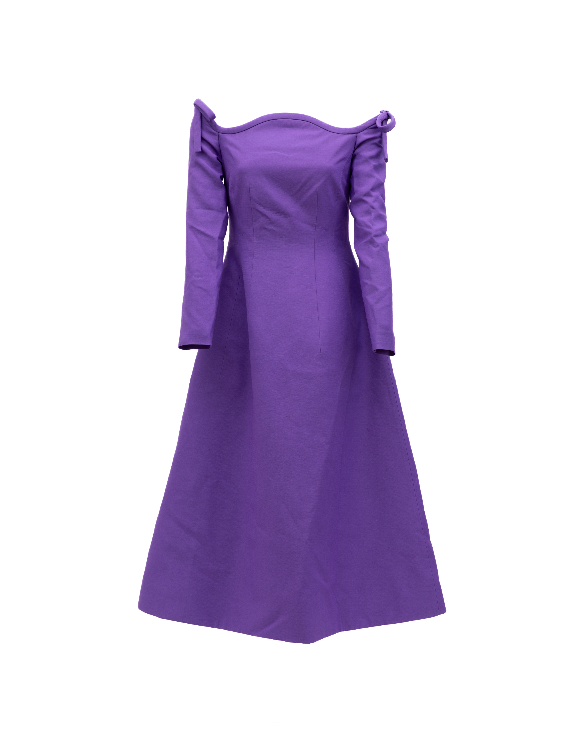 Valentino Garavani Purple Off-Shoulder Women's Dress