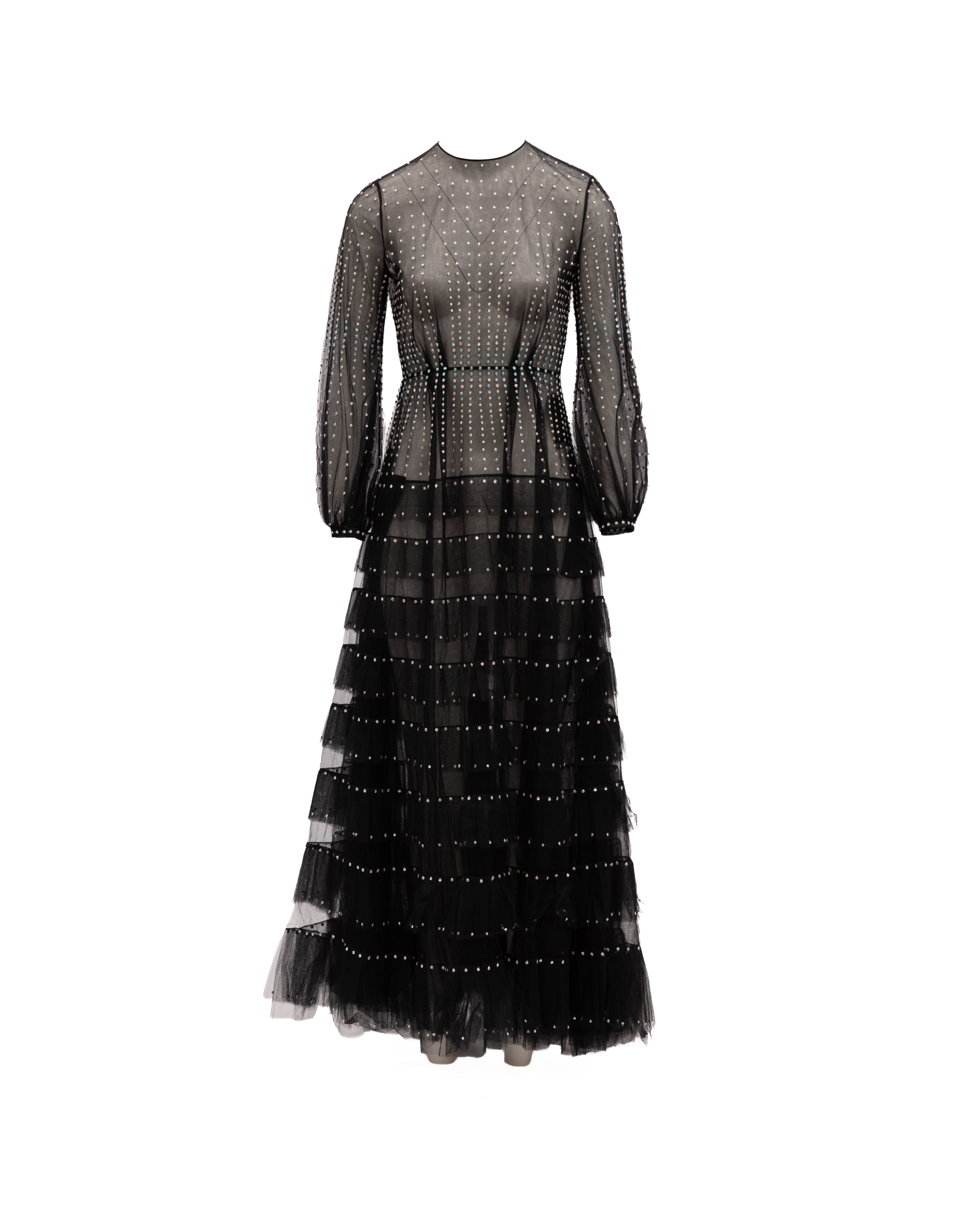 Valentino Garavani Long Sleeve Evening Tulle Women's Dress