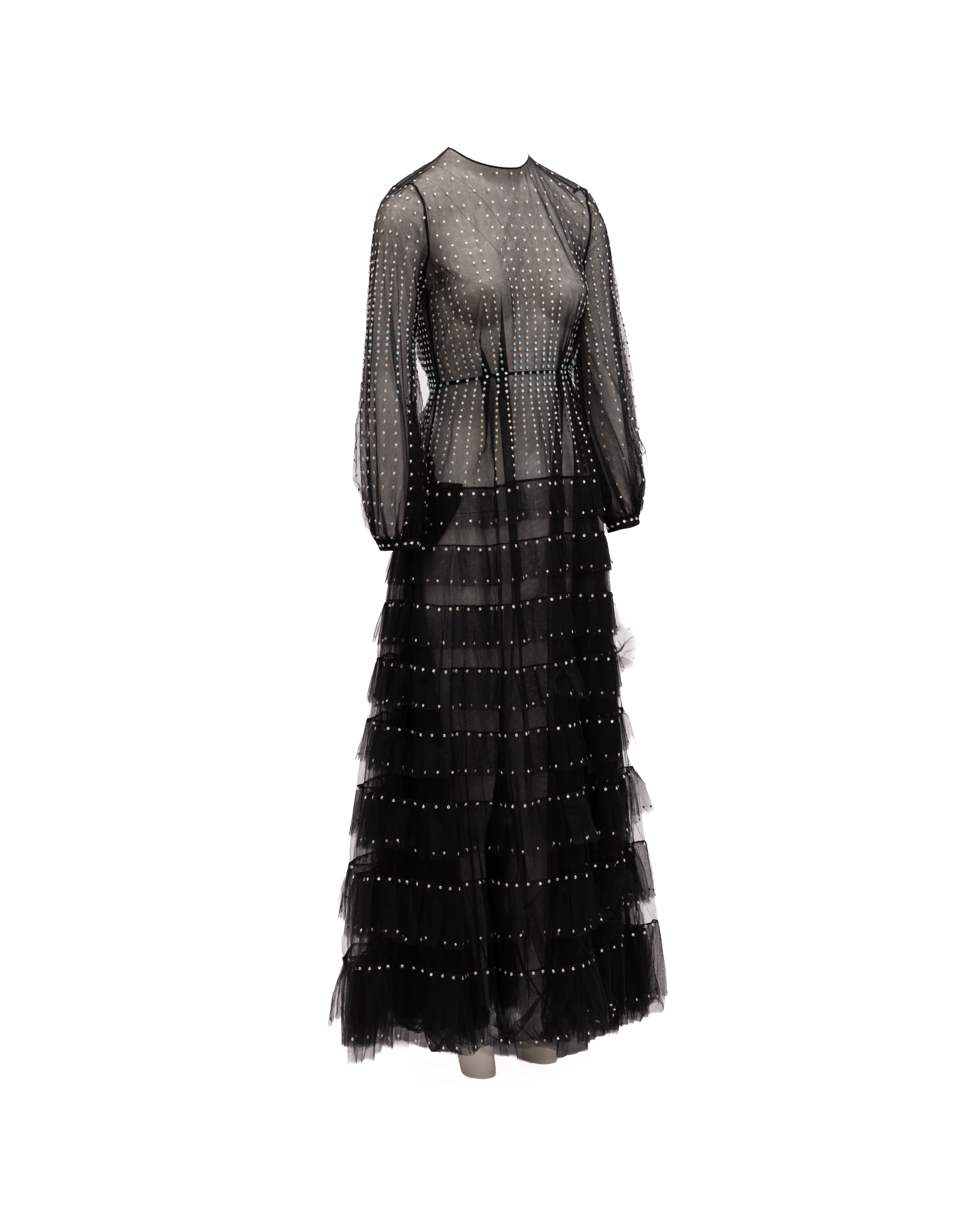 Valentino Garavani Long Sleeve Evening Tulle Women's Dress