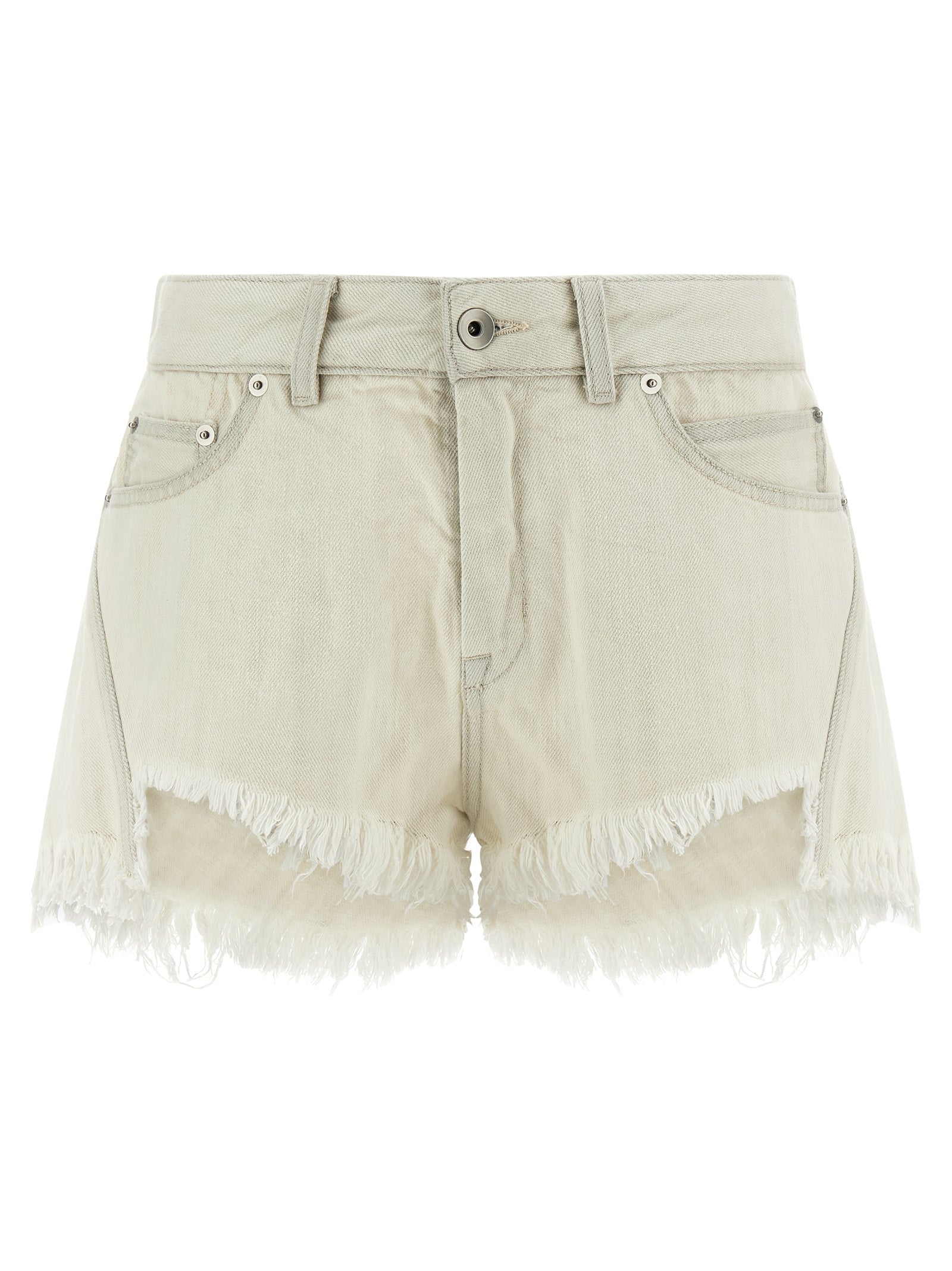 Rick Owens White Cotton Bermuda Women's Shorts