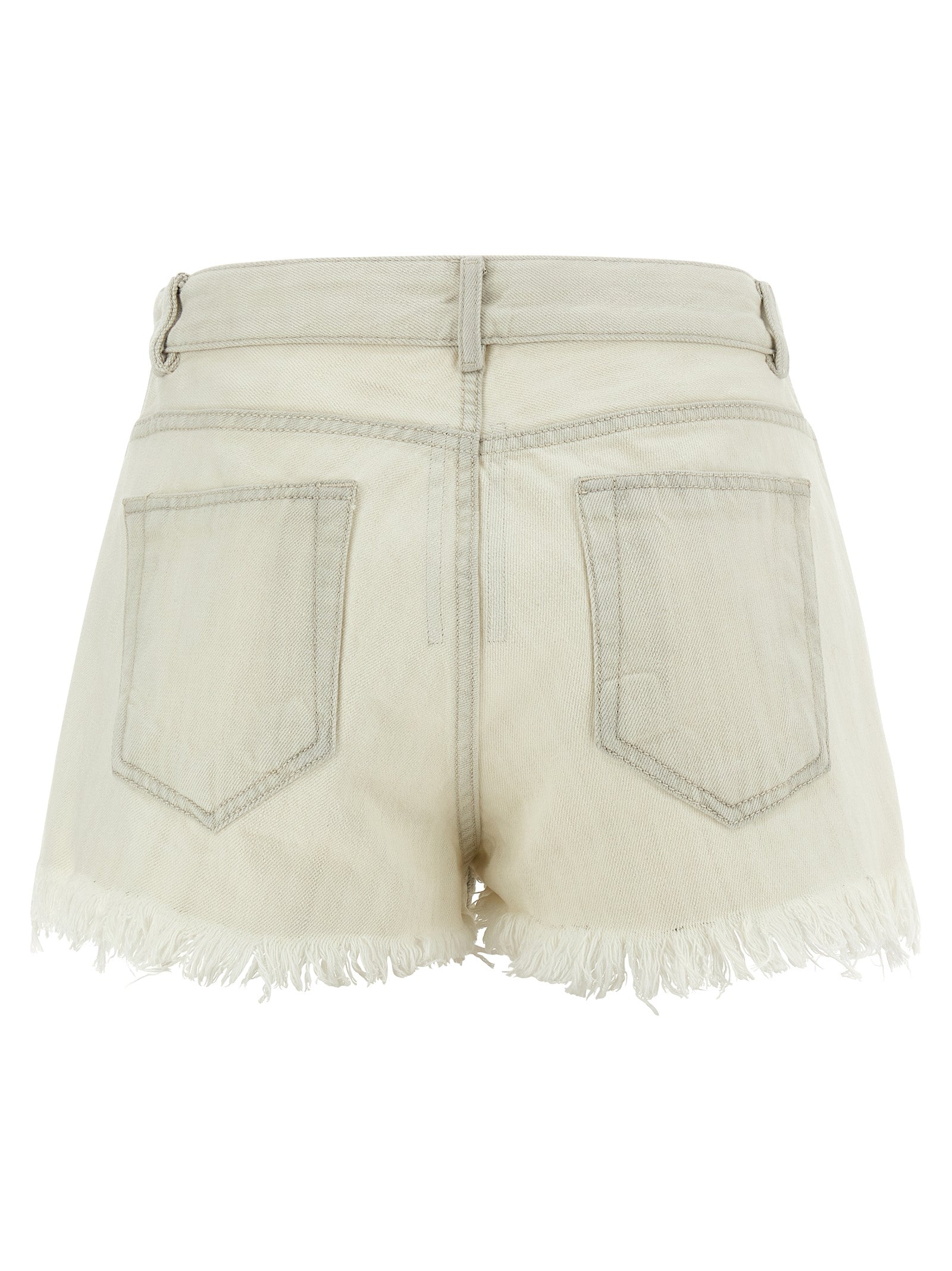 Rick Owens White Cotton Bermuda Women's Shorts