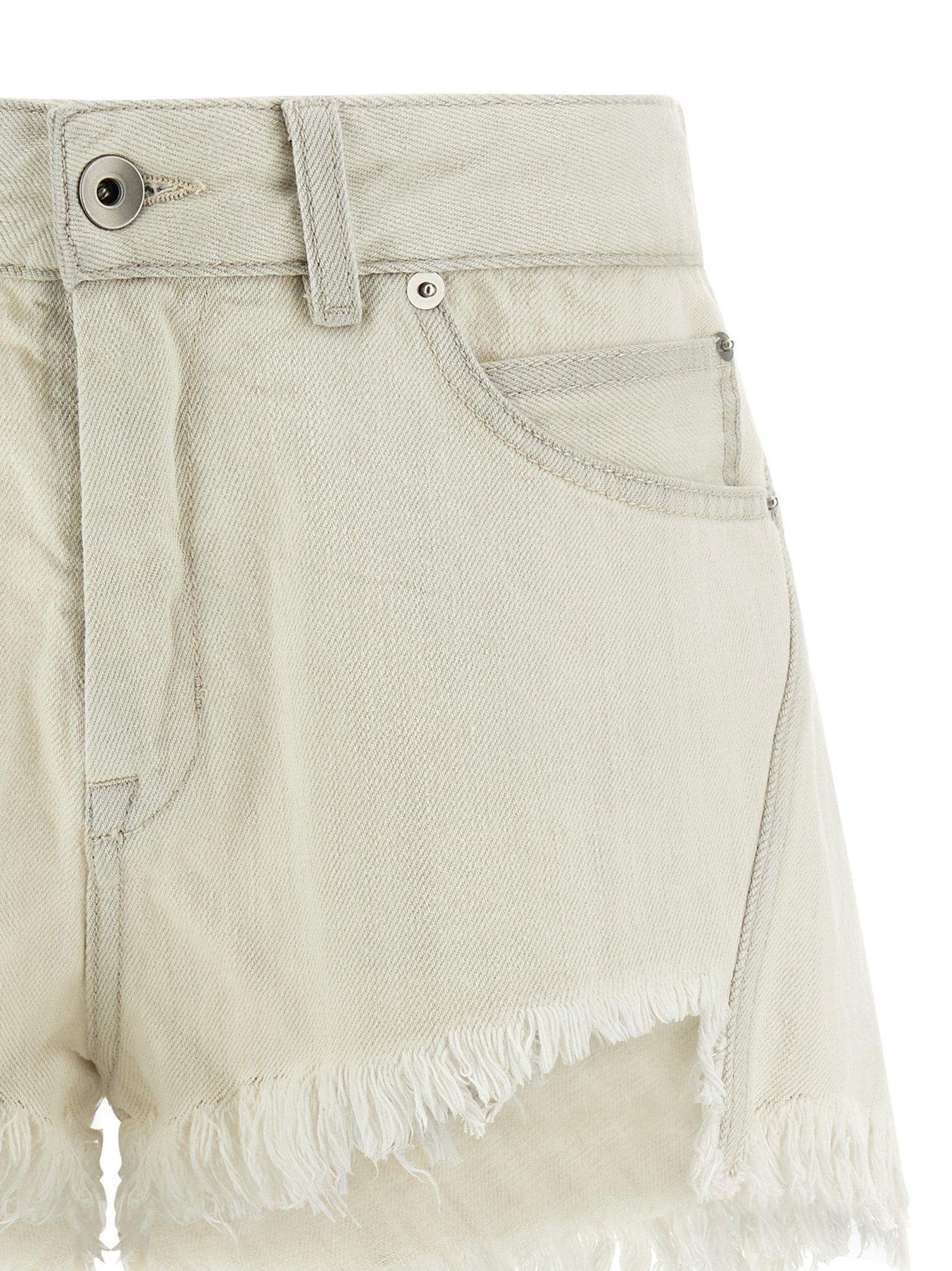 Rick Owens White Cotton Bermuda Women's Shorts