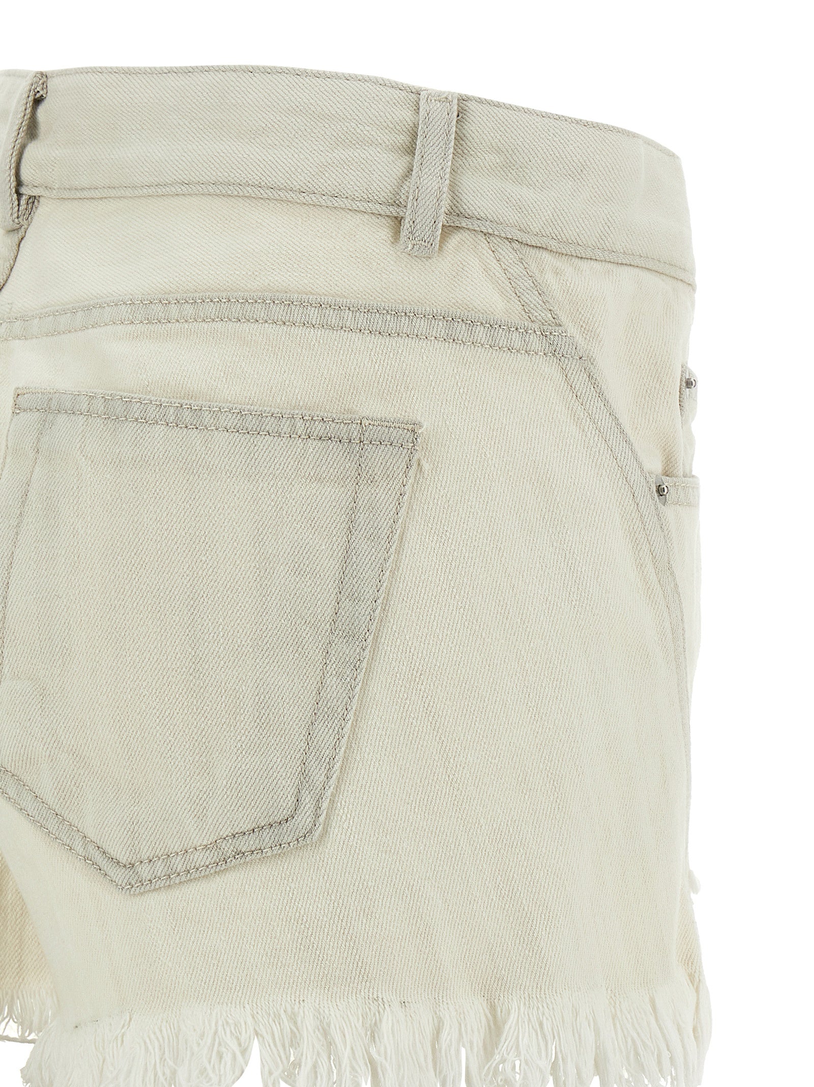 Rick Owens White Cotton Bermuda Women's Shorts