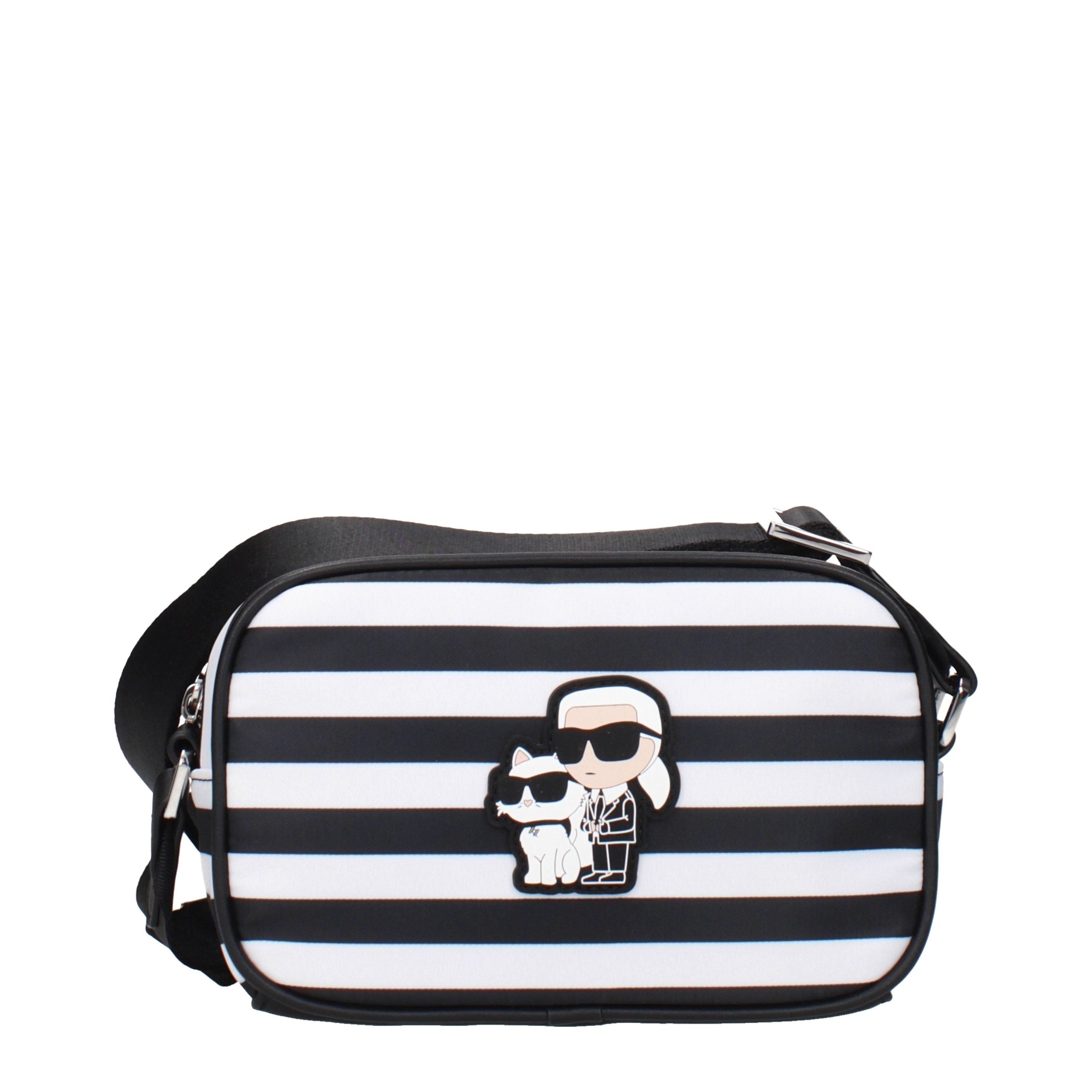 Karl Lagerfeld Black Fabric Crossbody Women's Bag