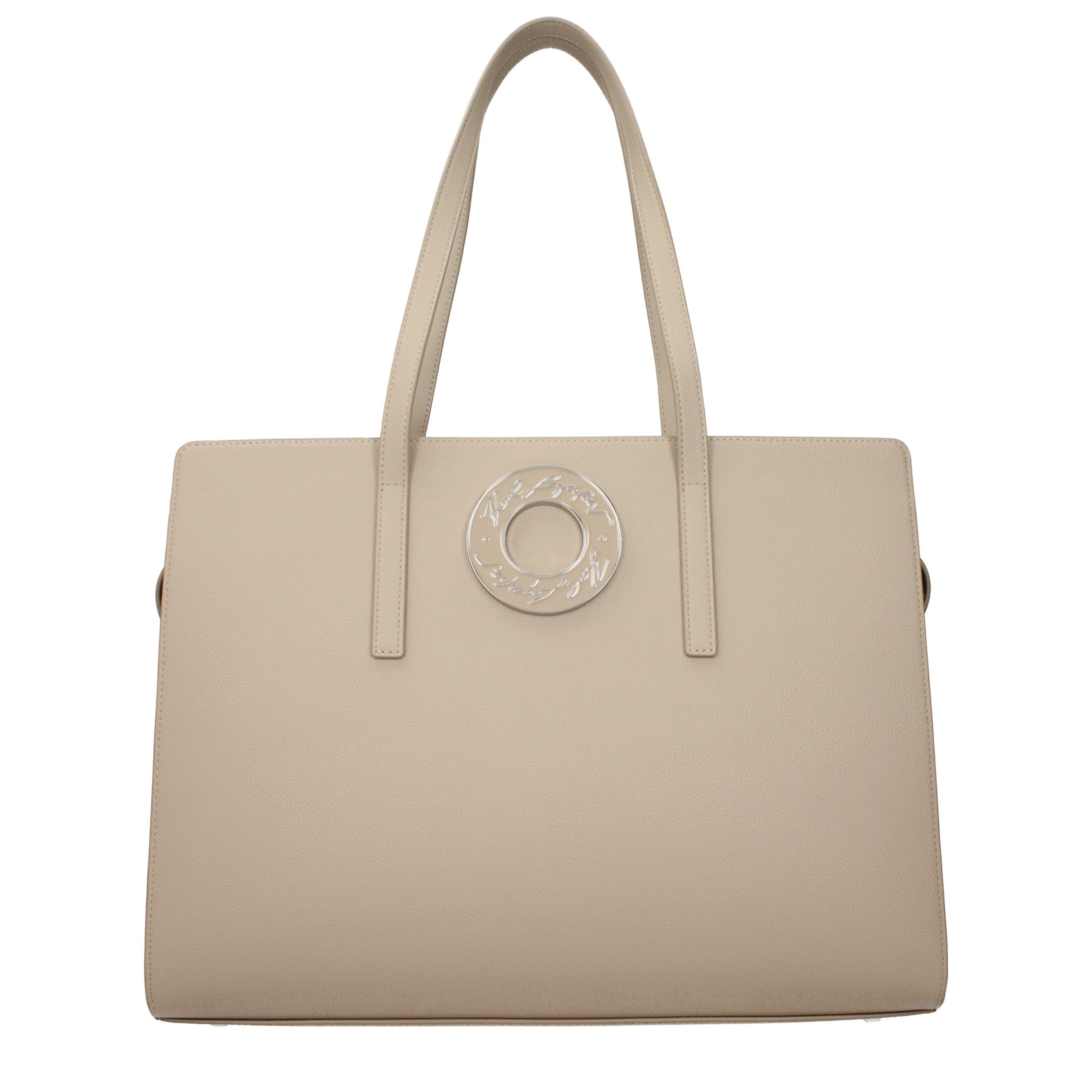 Karl Lagerfeld Beige Leather Shoulder Women's Bag